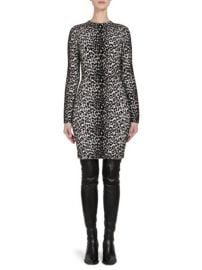 GIVENCHY - KNIT LEOPARD JACQUARD SHEATH DRESS at Saks Fifth Avenue